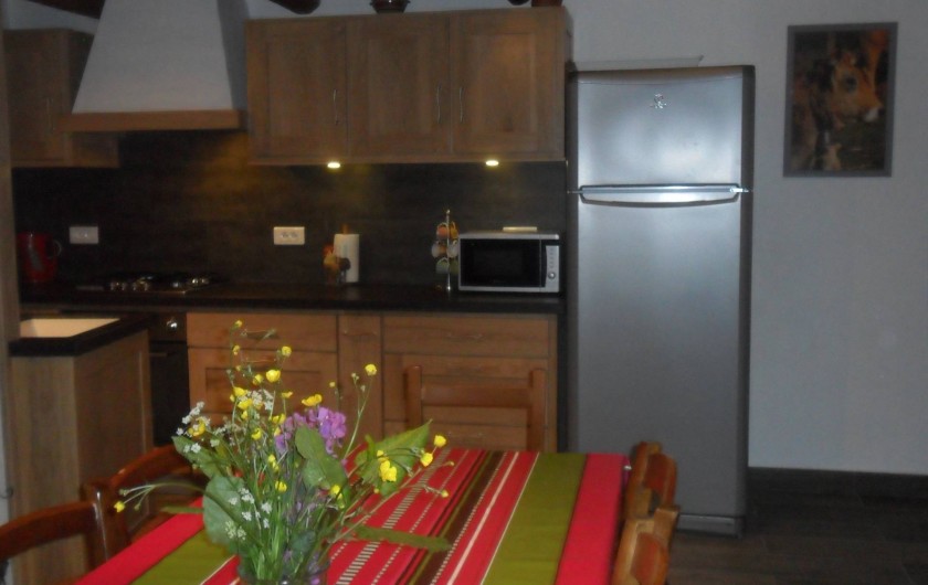 Location de vacances - Gîte à Saint-Pierre-de-Nogaret - Cuisine  de grande qualité ouverte sur le séjour pour plus de convivialité