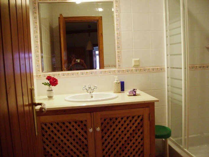 Location de vacances - Chambre d'hôtes à Alcobaça - salle de bains (avec douche) privée du chambre gris