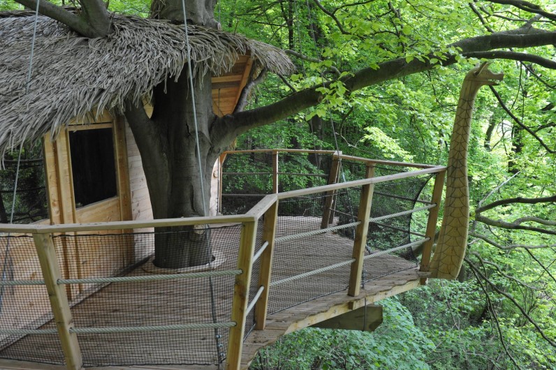 Location de vacances - Cabane dans les arbres à Saint-Germain-des-Essourts - Cabane "Drakkar"
