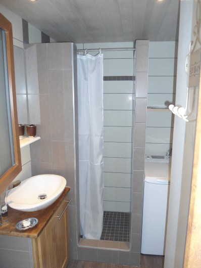 Location de vacances - Chalet à Osenbach - Salle de douche avec toilette et machine a laver le linge
