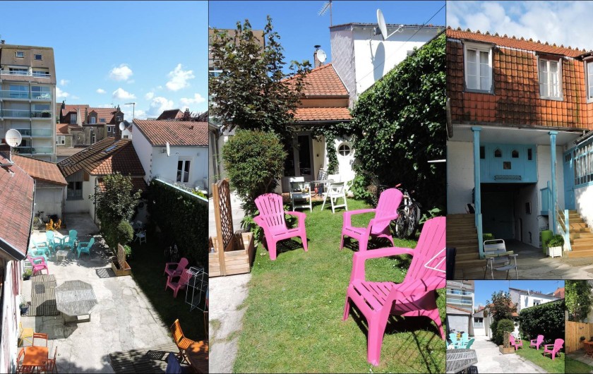 Location de vacances - Maison - Villa à Le Touquet-Paris-Plage - Cour intérieure privée partagée entre les 4 maisons