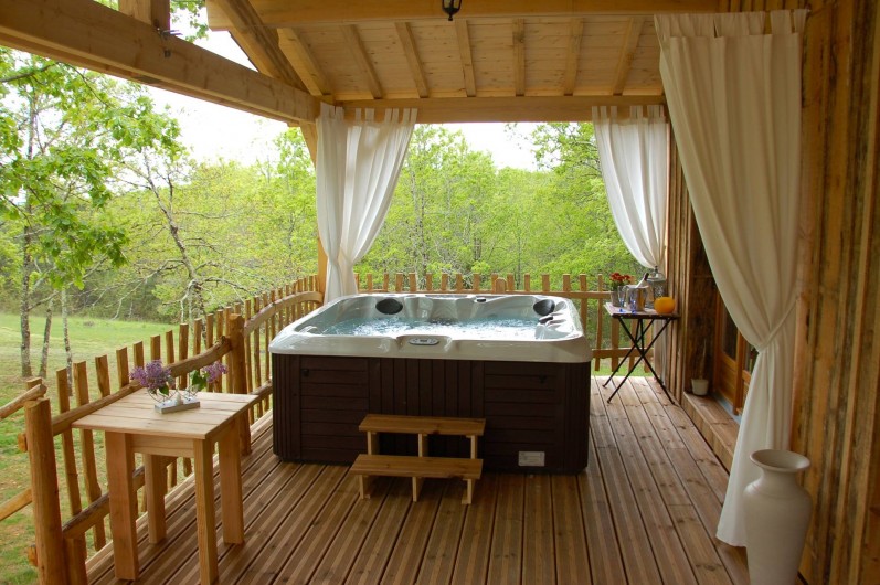 Location de vacances - Chambre d'hôtes à Mauzac-et-Grand-Castang - la cabane et son spa privatif