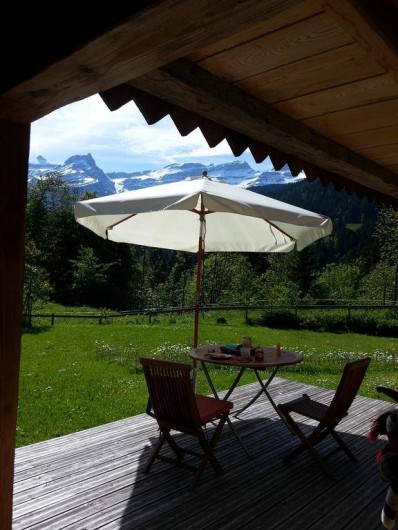 Location de vacances - Chalet à Les Diablerets - La terrasse