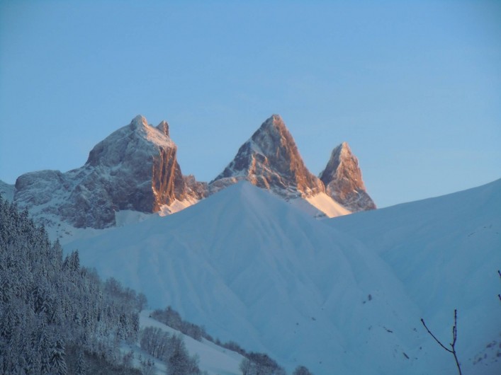 Location de vacances - Appartement à Saint-Sorlin-d'Arves - les aiguilles d'Arves visibles du village