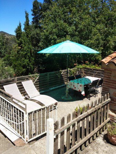 Location de vacances - Gîte à Eus - Terrasse gîte Rose