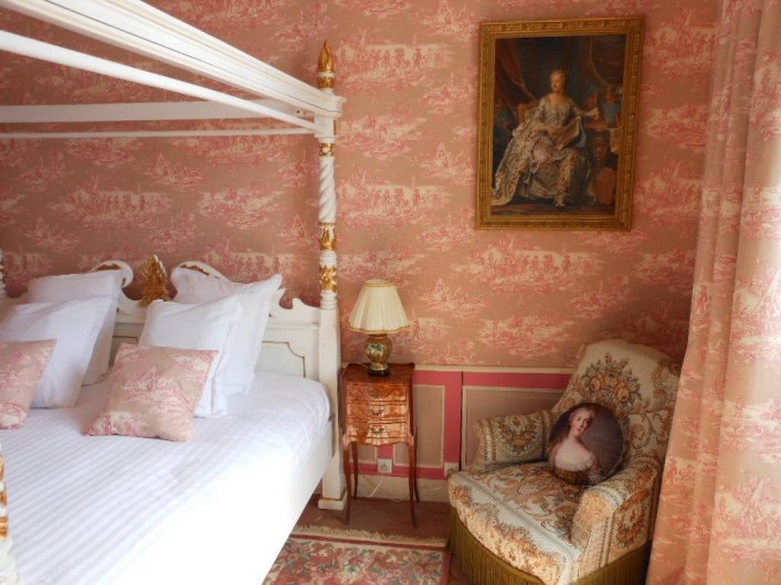 Location de vacances - Chambre d'hôtes à Bailleau-Armenonville - Chambre Marquise de Pompadour de la suite des Favorites