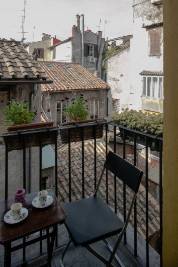 Location de vacances - Appartement à Rome - le petit balcon sur les toits