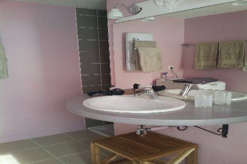 Location de vacances - Gîte à Châtel-Guyon - Salle de bain avec machine à laver