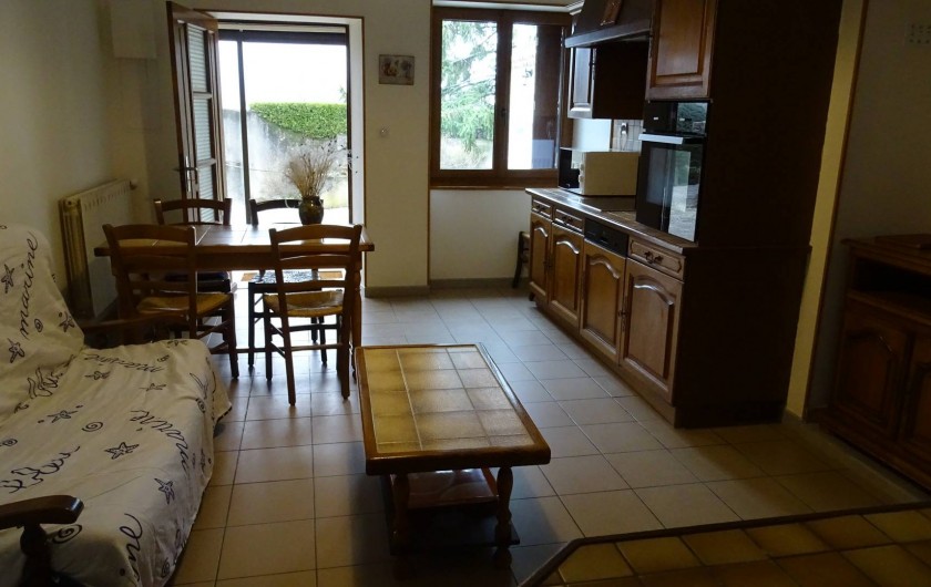 Location de vacances - Gîte à Saou - Gîte du Pommerolle séjour/cuisine