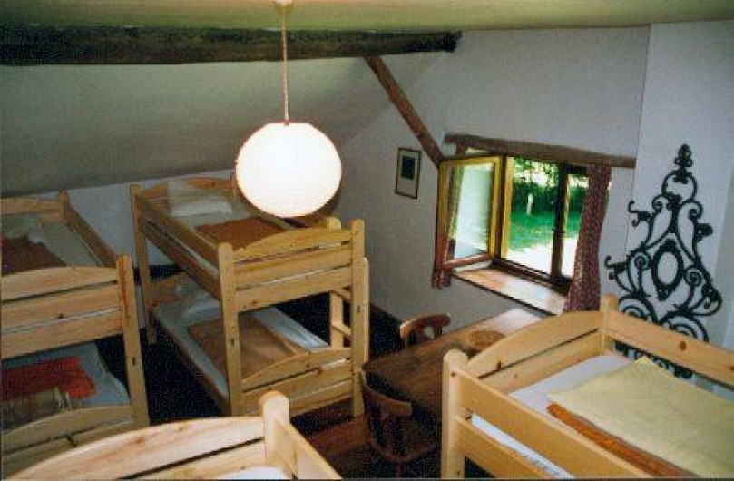 Location de vacances - Villa à Rendeux-Bas - La grande à coucher avec 4 lits superposés.