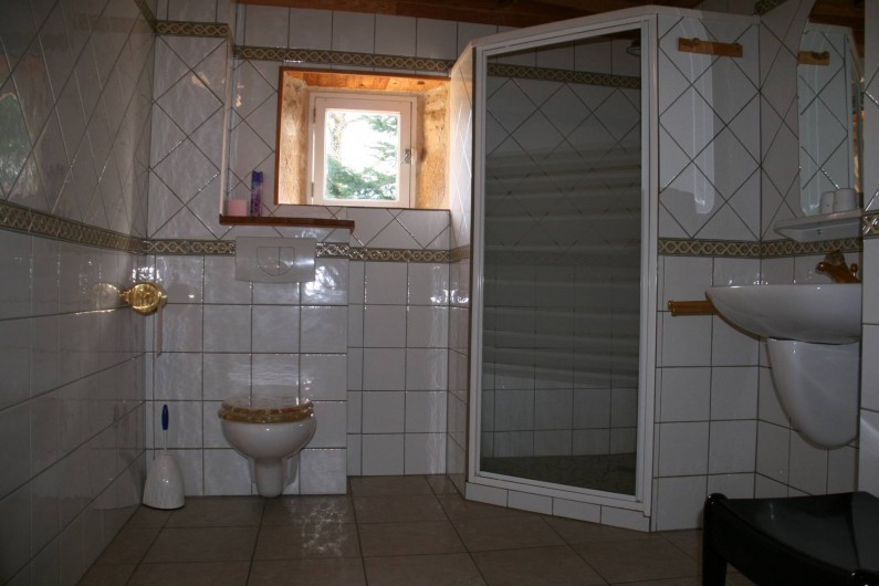 Location de vacances - Gîte à Lacam-d'Ourcet - La salle de bain, étage du dessous
