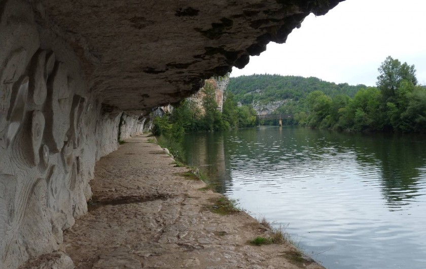 Location de vacances - Maison - Villa à Causse-et-Diège - chemin de halage au bord du Lot à Saint Cirq Lapopie