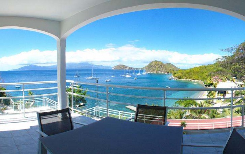 Location de vacances - Hôtel - Auberge à Terre-de-Haut - Vue panoramique de votre chambre vue mer !!
