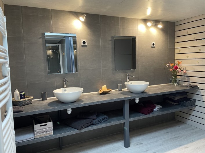 Location de vacances - Villa à Écollemont - Quatrième salle de bain, 2 vasques, 2 douches