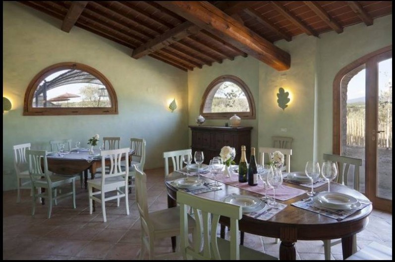 Location de vacances - Villa à San Donato In Collina - Salle a manger niveau jardin