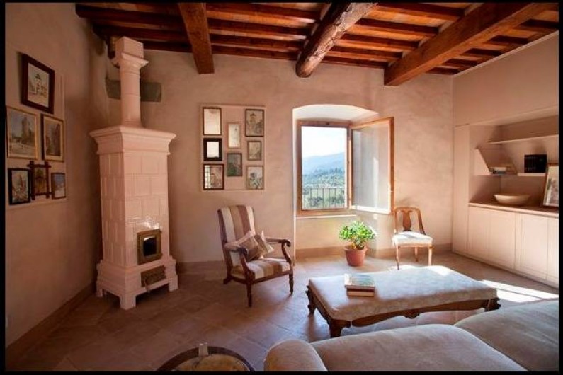 Location de vacances - Villa à San Donato In Collina - salon TV dans la Tour