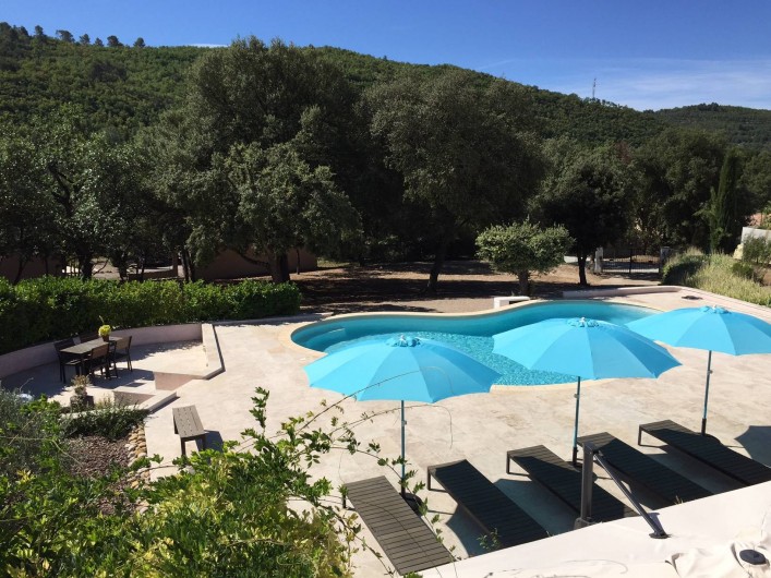 Location de vacances - Maison - Villa à Allemagne-en-Provence - terrasse et piscine