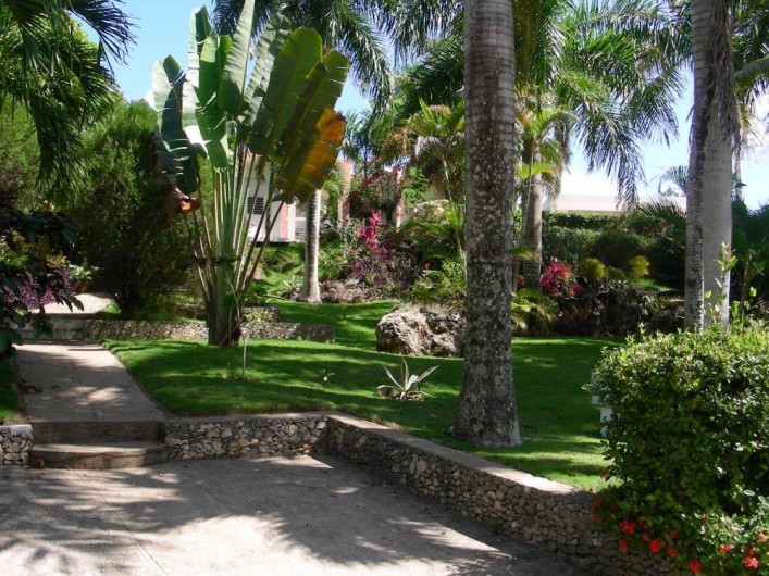 Location de vacances - Villa à Cabrera - Grand jardin sur la façade Sud de la villa