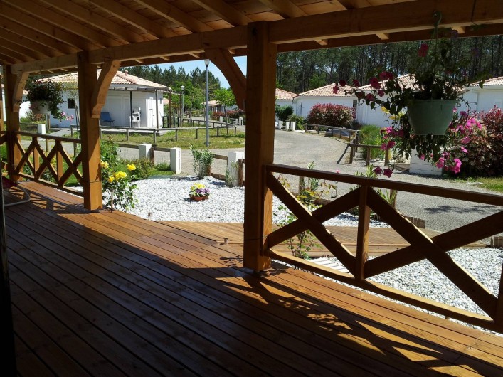 Location de vacances - Chalet à Lit-et-Mixe - vue de la terrasse