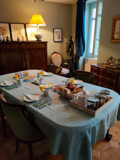 Location de vacances - Gîte à Bourg sur Gironde - Petit-déjeuner anglais servi à la Villa