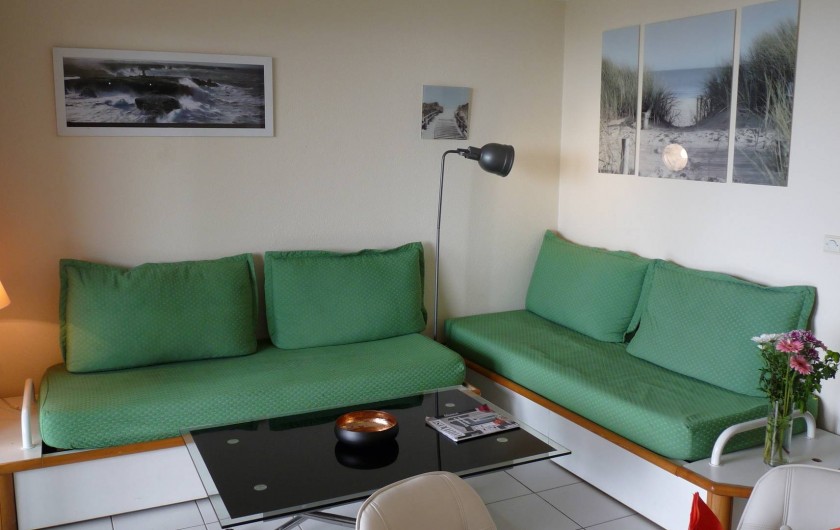 Location de vacances - Appartement à Cannes - Le salon (convertible)