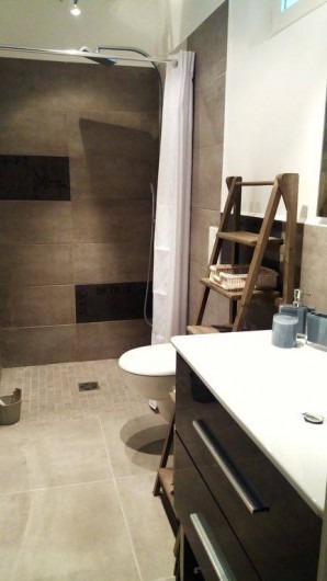 Location de vacances - Maison - Villa à Cheval-Blanc - salle de douche à l'italienne et  WC suspendu