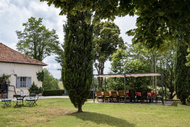Location de vacances - Chambre d'hôtes à Simeyrols - Terrasse petit-déjeuner / dîner