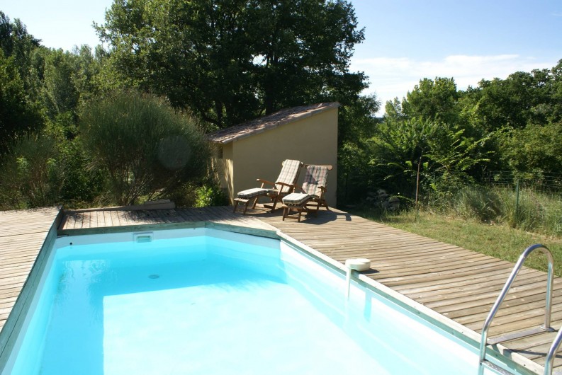 Location de vacances - Villa à Saignon - PIscine 8X4m , contour bois