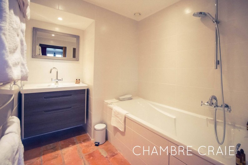 Location de vacances - Chambre d'hôtes à Sainte-Maure - Salle de bain chambre Craie
