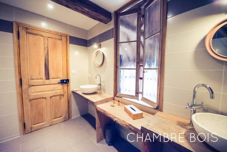 Location de vacances - Chambre d'hôtes à Sainte-Maure - Salle de bain chambre Bois