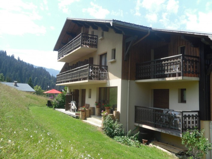 Location de vacances - Chalet à Cohennoz - COTE EST DU CHALET EN ETE