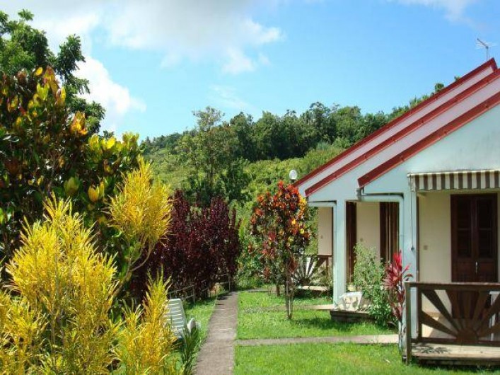 Location de vacances - Studio à La Trinité - Vue donnant sur les Pitons du Carbet et Mt Pelée