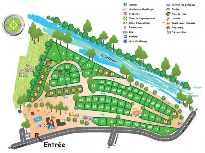 Location de vacances - Camping à Langogne - Le plan du camping