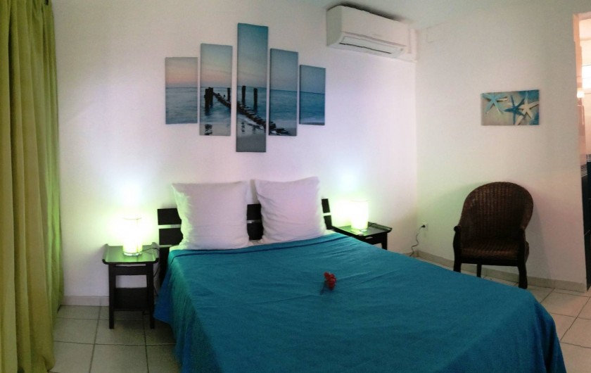 Location de vacances - Appartement à Les Trois-Îlets - Villa Ansalane - T2 "Raphaëlle" - Chambre
