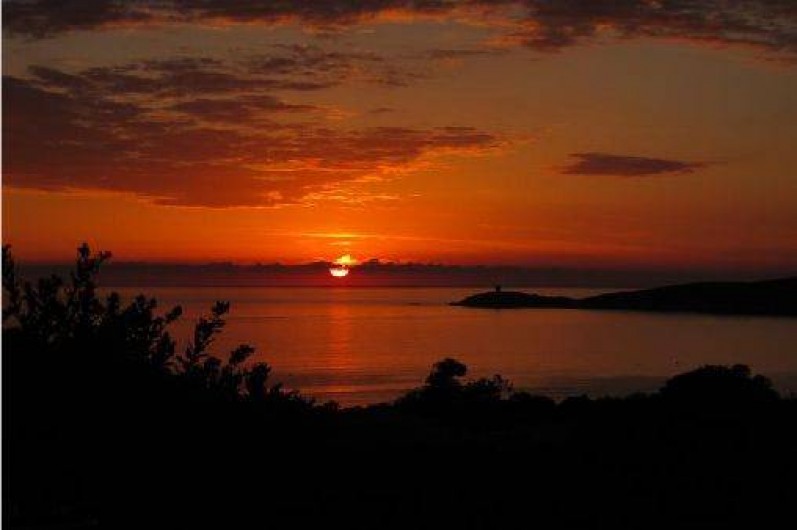 Location de vacances - Villa à Cargèse - coucher de soleil de la villa