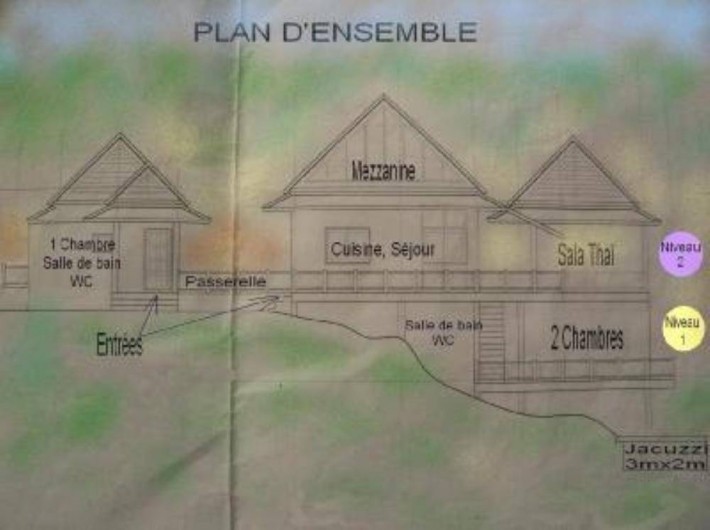 Location de vacances - Villa à Ko Samui - Schéma d'implantation architecturale