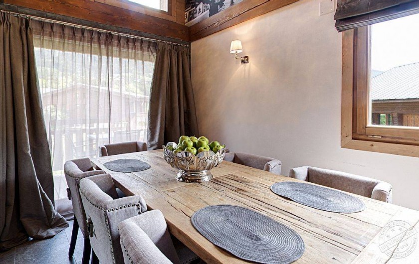 Location de vacances - Chalet à Megève - Diner room for 8 pers.