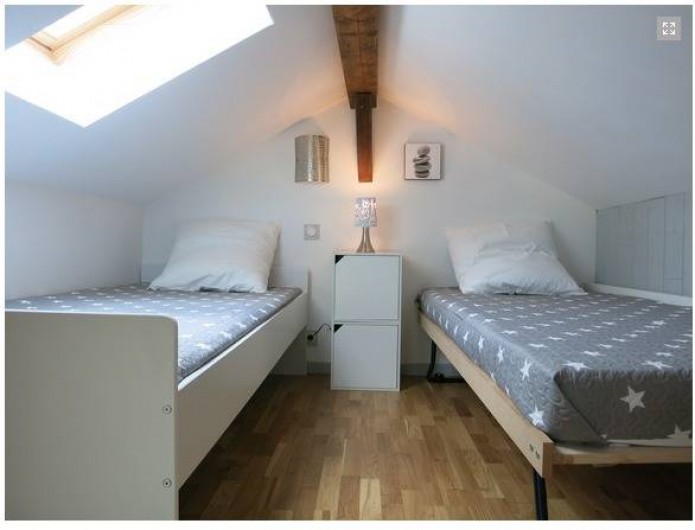 Location de vacances - Gîte à Magescq - la chambre "cabanne" sous le toit idéale pour les jeunes... en 1 ou en 2 lits