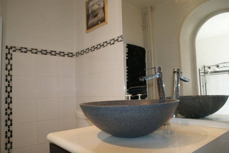 Location de vacances - Chambre d'hôtes à La Croix-en-Touraine - SALLE de BAINS chambre FLEUR de CAMPAGNE