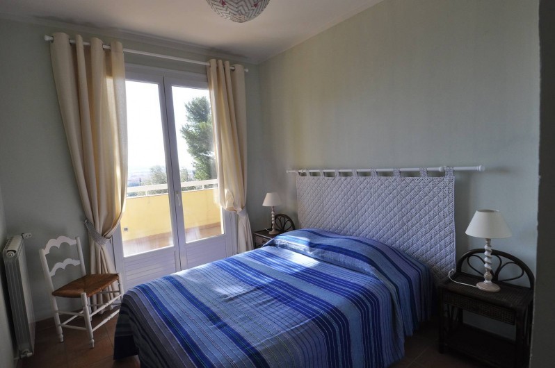 Location de vacances - Villa à Tamaris - Chambre verte accès sur terrasse sud