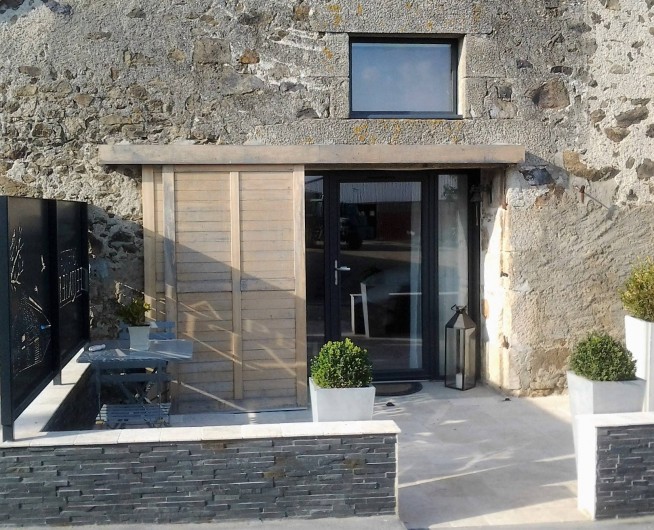 Location de vacances - Chambre d'hôtes à Saint-André-de-la-Marche - Chambre Oiseaux: terrasse privative