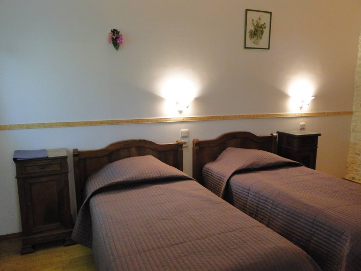 Location de vacances - Chambre d'hôtes à Andilly - La chambre Les Vignes aménagée avec deux lits individuels