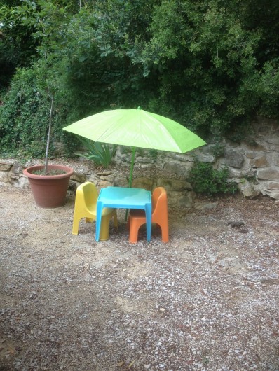 Location de vacances - Gîte à Bagnols-sur-Cèze - a chacun sa terrasse  et son coin 