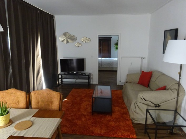 Location de vacances - Appartement à Linz am Rhein - Salle de séjour avec un clic-clac (canapé)