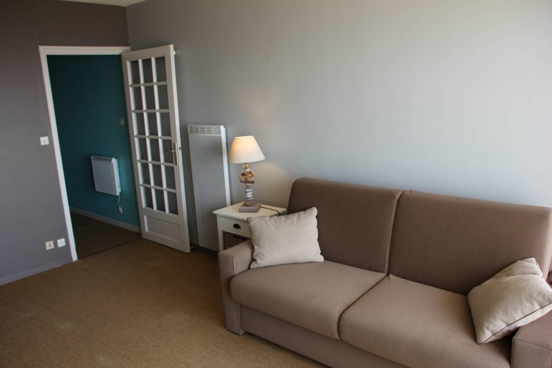 Location de vacances - Studio à Hardelot-Plage - Canapé-lit Rapido de marque DIVA, de grande qualité de couchage (50 kg par m2)