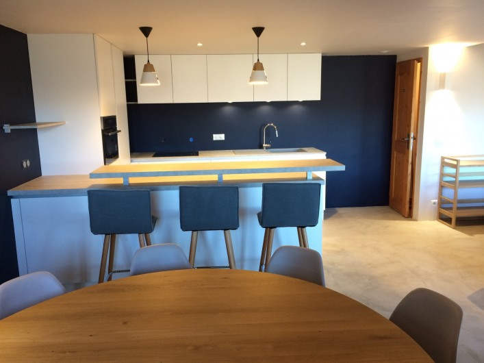 Location de vacances - Appartement à Arc 1800 - Bar américain idéal pour l'apéritif