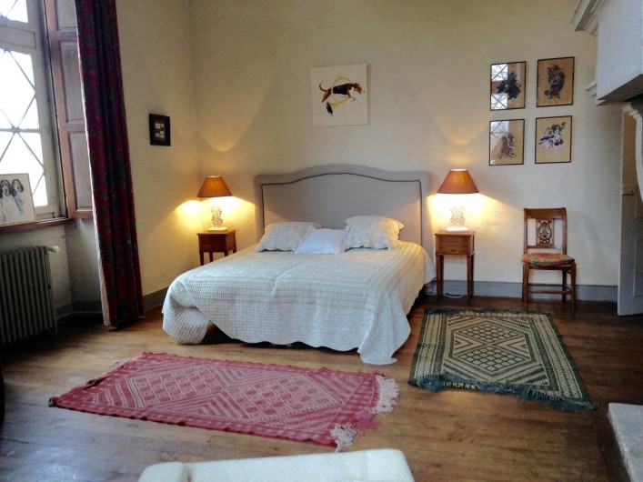 Location de vacances - Château - Manoir à Montreuil-Bonnin - chambre de la chasse