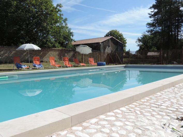 Location de vacances - Château - Manoir à Montreuil-Bonnin - Piscine privée et sécurisée de  6m X 12 m