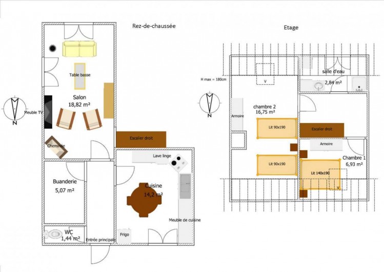 Location de vacances - Gîte à Gap - Plan du logement