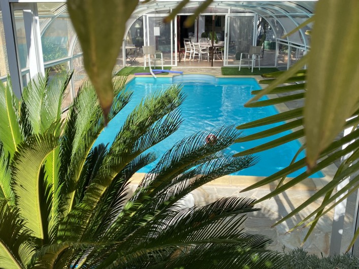 Location de vacances - Villa à Uzès - Piscine 4 x 8 ouverte ou fermée, chauffée